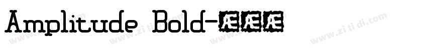 Amplitude Bold字体转换